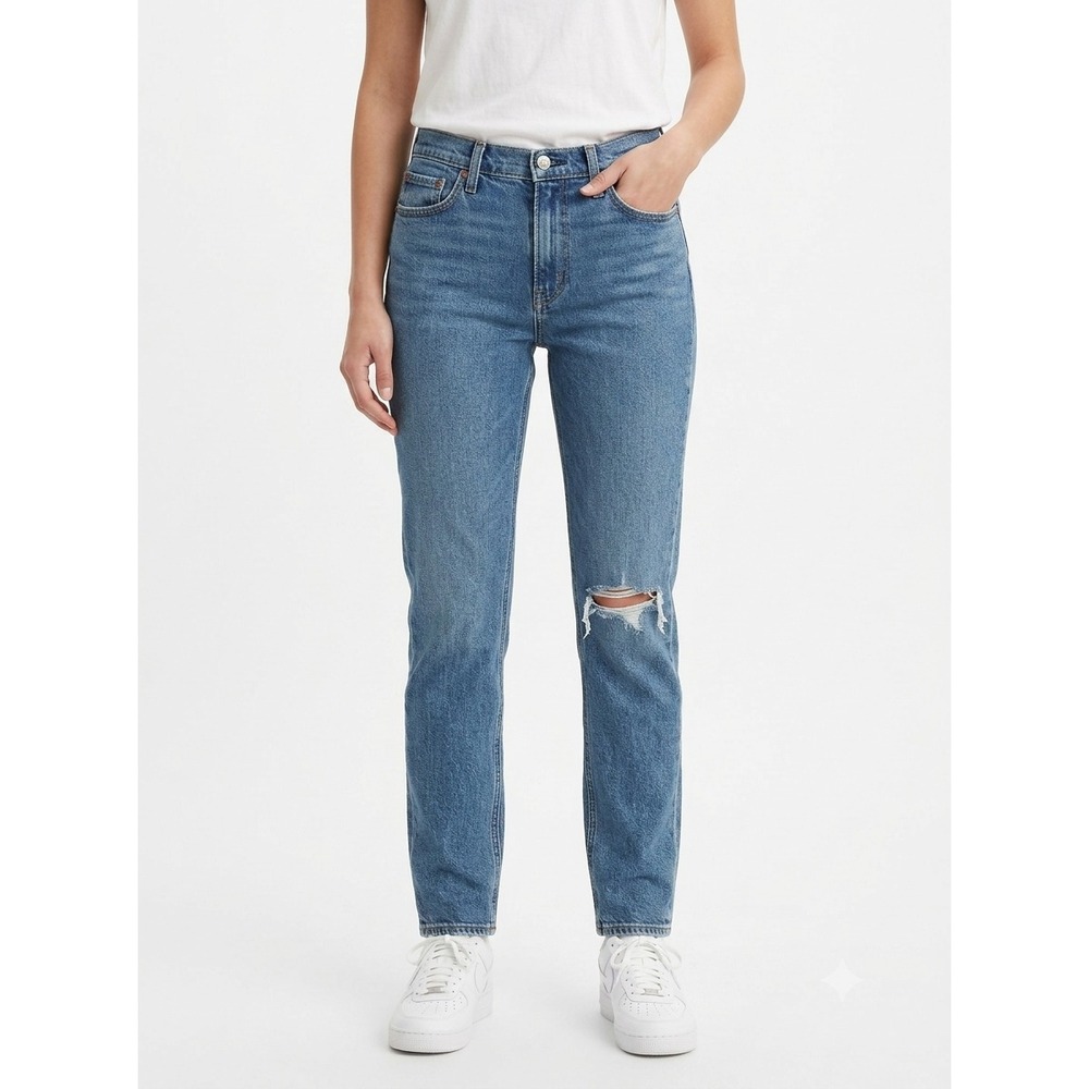 Abercrombie & Fitch 90s Slim Straight Jean Womens 27/4L Blue Denim Ultra Hi-Rise